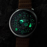Xeric Halograph Trappist-1 Moonphase Gunmetal Blue Dial Mechanical Watch - Big Daddy Watches