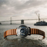 Xeric Halograph Trappist-1 Moonphase Gunmetal Blue Dial Mechanical Watch - Big Daddy Watches