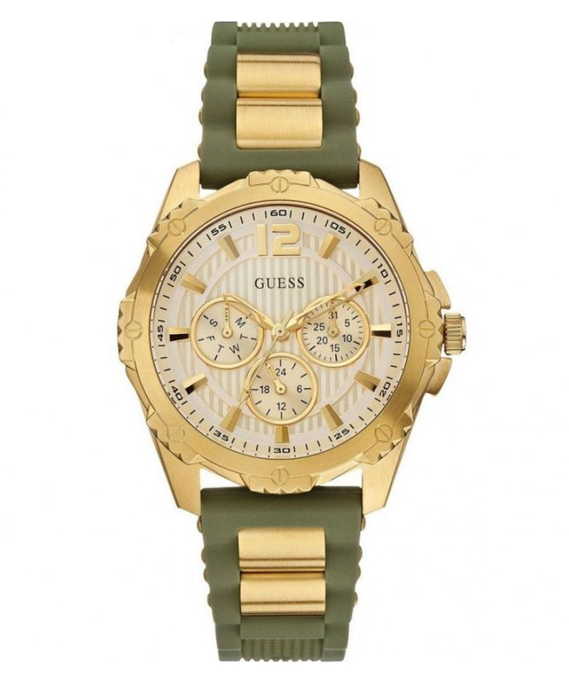 Guess Army Green Silicon Strap Women's Watch W0325L5