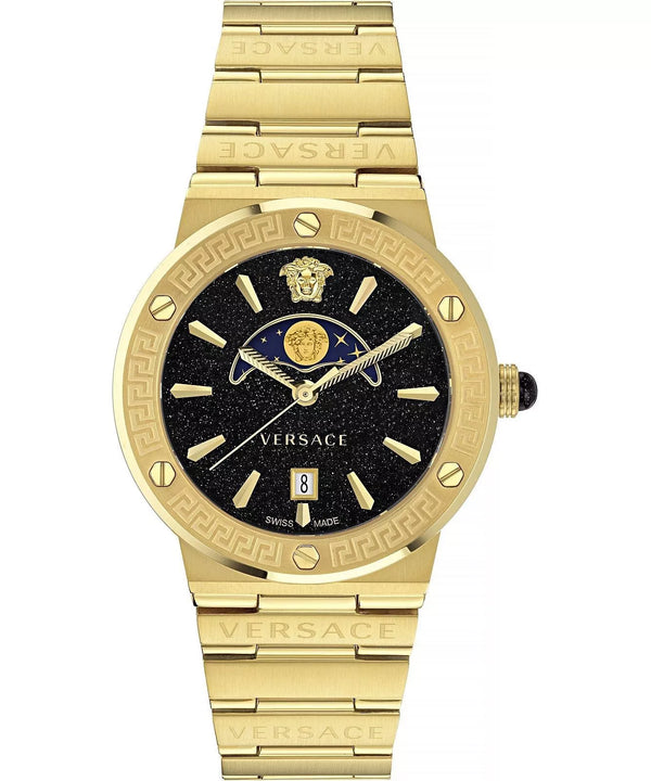 Versace Greca Logo Moonphase Gold Watch - VE7G00323